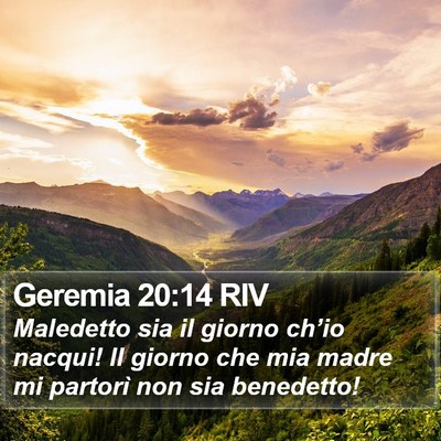 Geremia 20:14 RIV Bible Verse Image