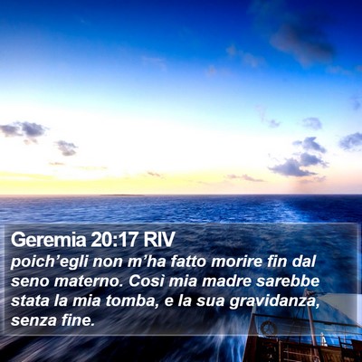 Geremia 20:17 RIV Bible Verse Image