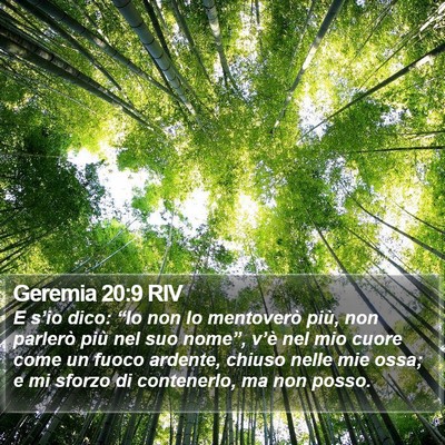 Geremia 20:9 RIV Bible Verse Image