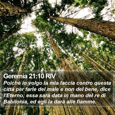 Geremia 21:10 RIV Bible Verse Image