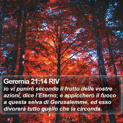 Geremia 21:14 RIV Bible Verse Image