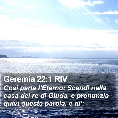 Geremia 22:1 RIV Bible Verse Image