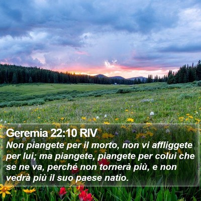 Geremia 22:10 RIV Bible Verse Image