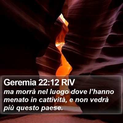 Geremia 22:12 RIV Bible Verse Image