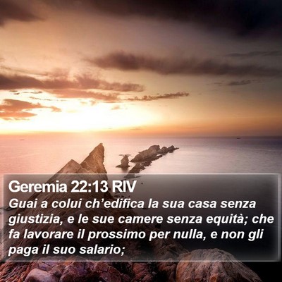 Geremia 22:13 RIV Bible Verse Image