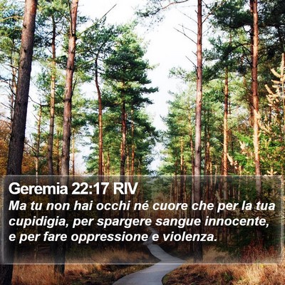 Geremia 22:17 RIV Bible Verse Image
