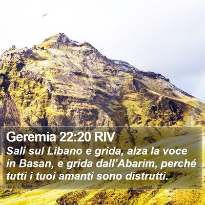 Geremia 22:20 RIV Bible Verse Image