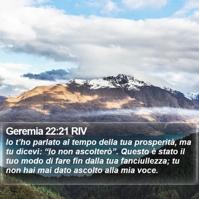 Geremia 22:21 RIV Bible Verse Image