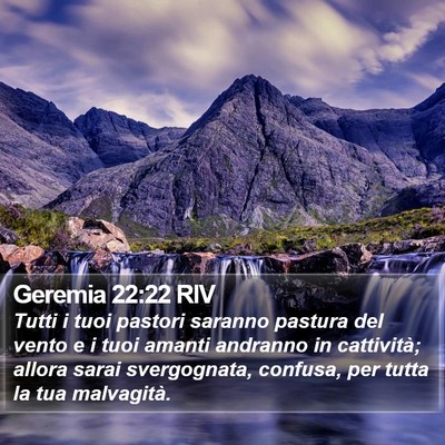 Geremia 22:22 RIV Bible Verse Image