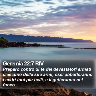Geremia 22:7 RIV Bible Verse Image