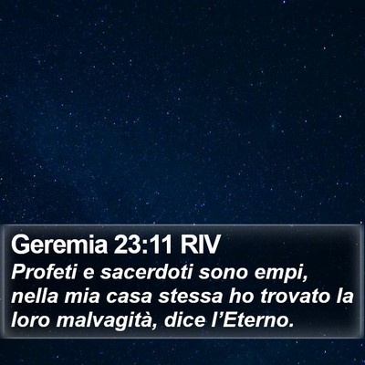 Geremia 23:11 RIV Bible Verse Image