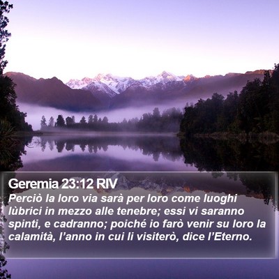 Geremia 23:12 RIV Bible Verse Image