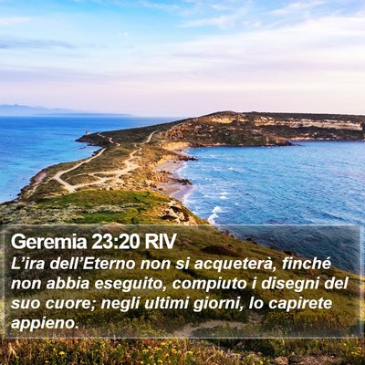 Geremia 23:20 RIV Bible Verse Image