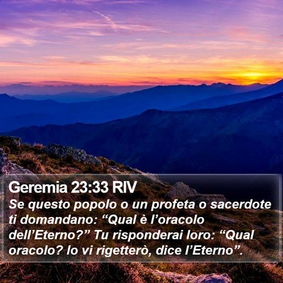 Geremia 23:33 RIV Bible Verse Image