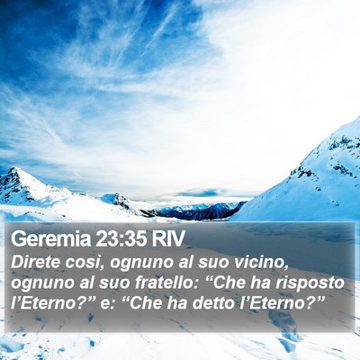 Geremia 23:35 RIV Bible Verse Image