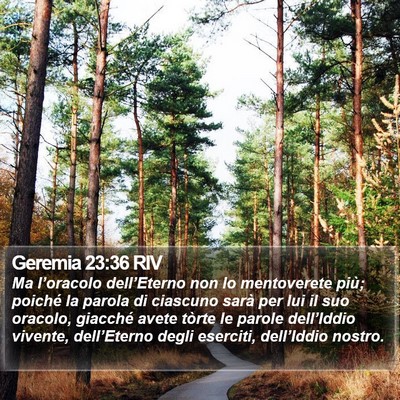 Geremia 23:36 RIV Bible Verse Image