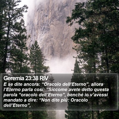 Geremia 23:38 RIV Bible Verse Image
