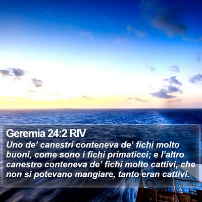 Geremia 24:2 RIV Bible Verse Image