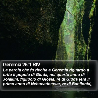 Geremia 25:1 RIV Bible Verse Image