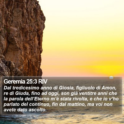 Geremia 25:3 RIV Bible Verse Image