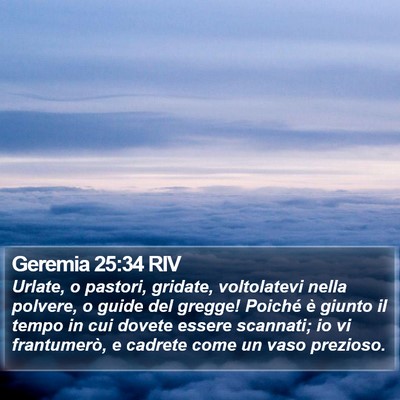 Geremia 25:34 RIV Bible Verse Image