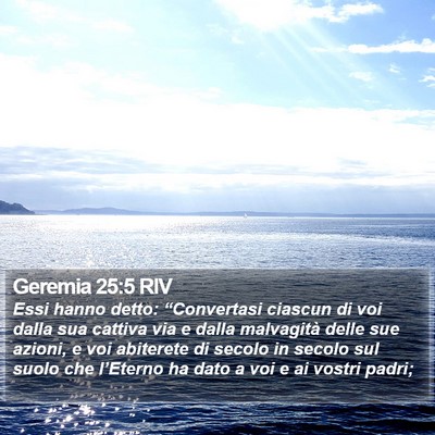 Geremia 25:5 RIV Bible Verse Image