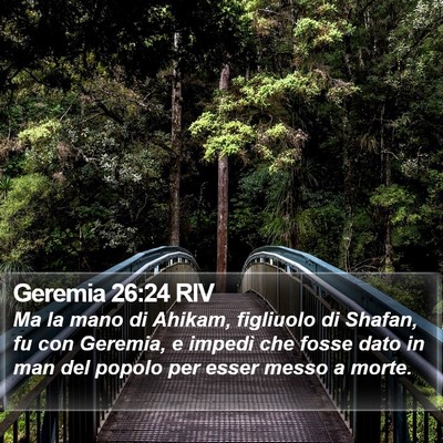 Geremia 26:24 RIV Bible Verse Image