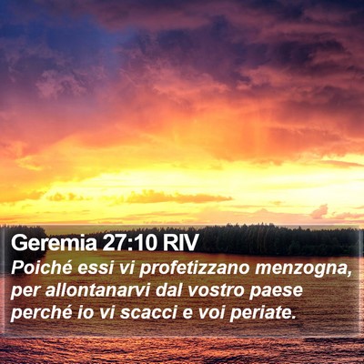 Geremia 27:10 RIV Bible Verse Image