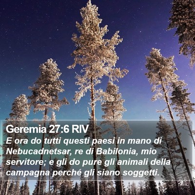 Geremia 27:6 RIV Bible Verse Image