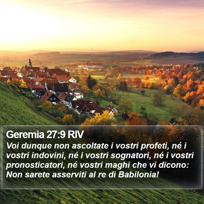 Geremia 27:9 RIV Bible Verse Image