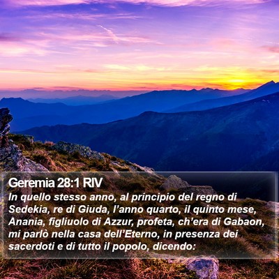 Geremia 28:1 RIV Bible Verse Image