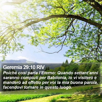 Geremia 29:10 RIV Bible Verse Image