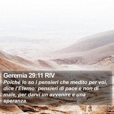 Geremia 29:11 RIV Bible Verse Image