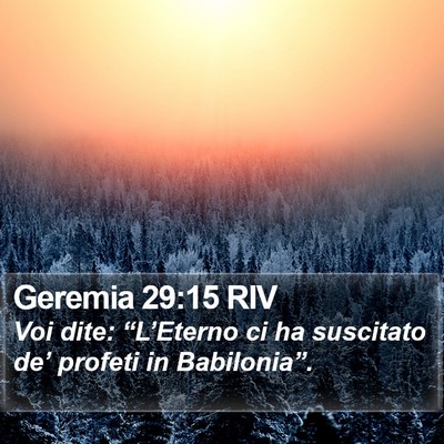 Geremia 29:15 RIV Bible Verse Image