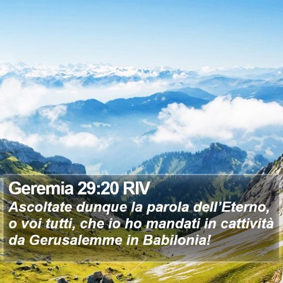 Geremia 29:20 RIV Bible Verse Image