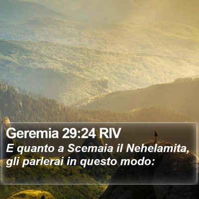 Geremia 29:24 RIV Bible Verse Image