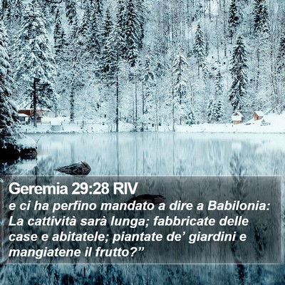Geremia 29:28 RIV Bible Verse Image