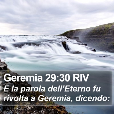 Geremia 29:30 RIV Bible Verse Image
