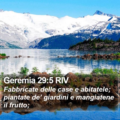 Geremia 29:5 RIV Bible Verse Image