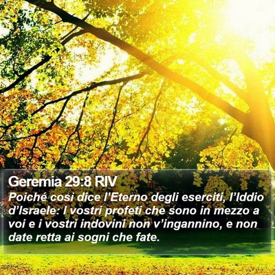 Geremia 29:8 RIV Bible Verse Image