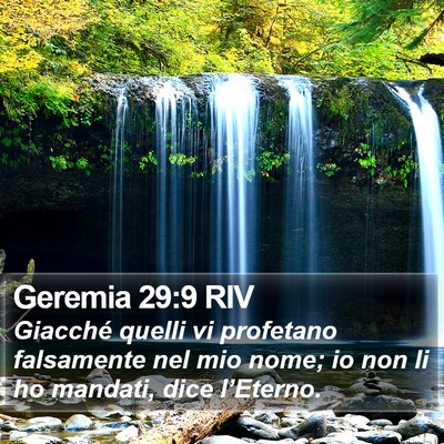 Geremia 29:9 RIV Bible Verse Image