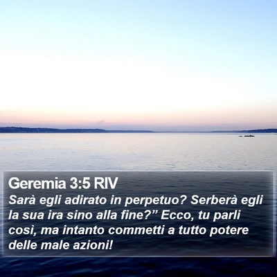 Geremia 3:5 RIV Bible Verse Image