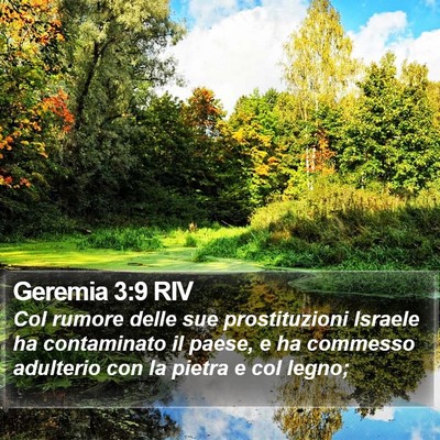Geremia 3:9 RIV Bible Verse Image