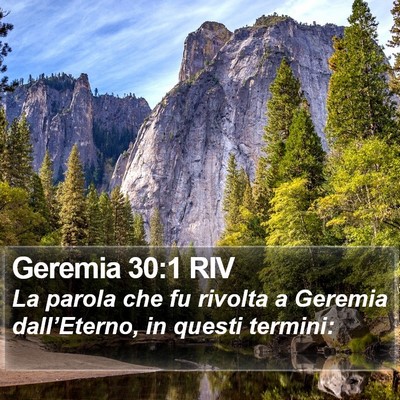 Geremia 30:1 RIV Bible Verse Image