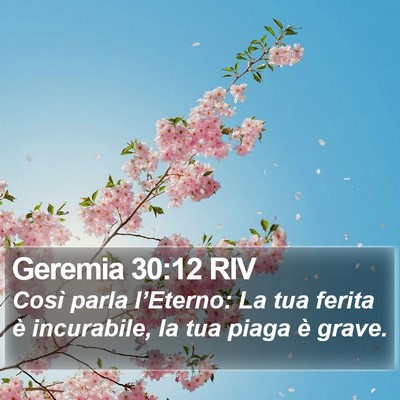 Geremia 30:12 RIV Bible Verse Image