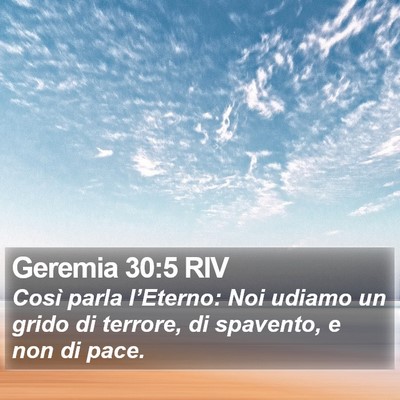 Geremia 30:5 RIV Bible Verse Image