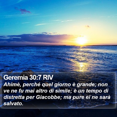 Geremia 30:7 RIV Bible Verse Image