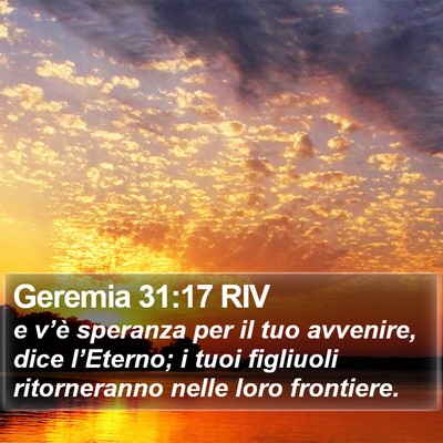 Geremia 31:17 RIV Bible Verse Image