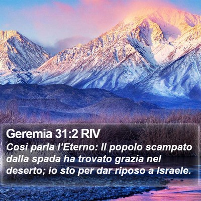 Geremia 31:2 RIV Bible Verse Image