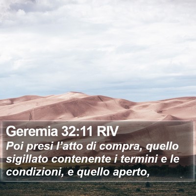Geremia 32:11 RIV Bible Verse Image